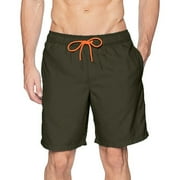 Pxiakgy Sports Net Beach Shorts Dry Quick With Inner Casual Pants Men's Shorts Men's Swimwear Army Green L